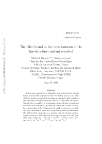 The Oklo bound on the time variation of the fine-s