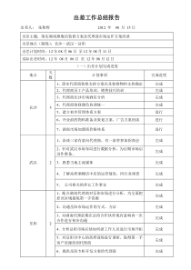 8月出差工作总结报告1