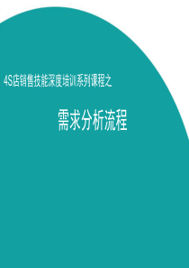 4S店销售流程需求分析