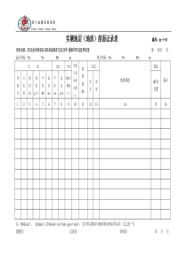 固体矿产勘查(地质)原始记录表格