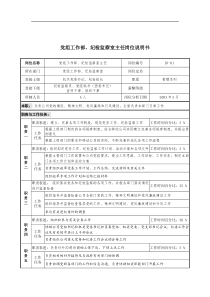 通信行业-党组工作部-纪检监察室主任岗位说明书