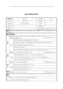 通信行业-发展计划部-综合计划岗位说明书