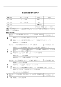 通信行业-发展计划部-规划及科技管理岗位说明书