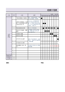 运营进度计划表