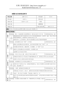 通信行业-安保中心-经警大队长岗位说明书