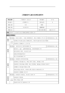 通信行业-工程建设中心-副主任岗位说明书