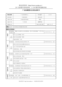 通信行业-市场经营部-广告促销团队长岗位说明书