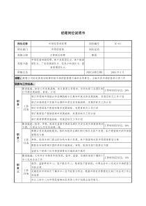 通信行业-市场经营部经理岗位说明书