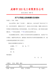 2.关于公司建立应急救援队伍的通知