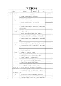 74工程移交单