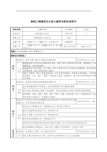 通信行业-枢纽建设办公室-土建科长岗位说明书