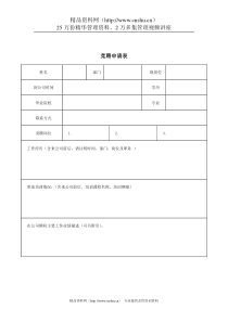 通信行业-竞聘申请表