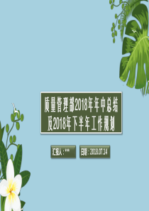 2018年质量管理GSP总结与计划