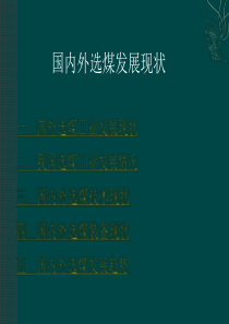 国外内选煤现状