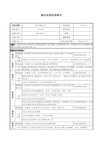 通信行业-综合部-副主任岗位说明书