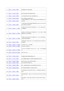 通信行业国标目录