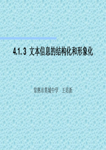 413文本信息的结构化和形象化