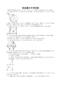 初中数学相似题目专项训练