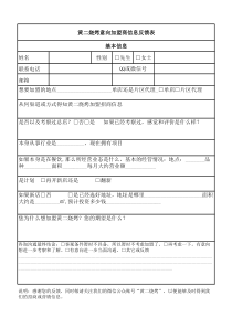 意向加盟商资料登记表