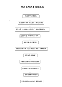 紫外线灯管消毒的操作流程