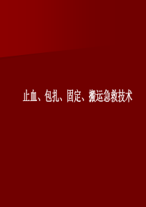 止血、包扎、固定、搬运四大技术