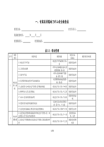 地下矿山安全检查表