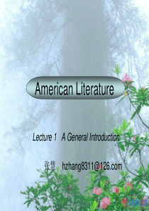 1. A General Introduction to American Literature