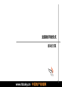 2007年武汉法国街开街仪式活动方案