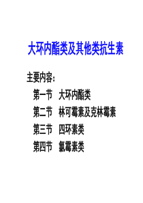 第40章(1)大环内酯类与林可霉素类抗生素