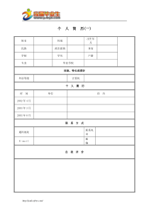 28套个人简历模板大集合