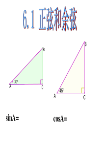 九年级数学正弦和余弦1