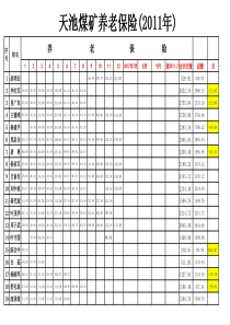 天池煤矿五险一金XXXX年