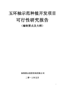 玉环柚种植开发项目可行性报告设计方案