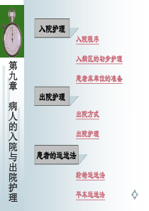 病人的入院和出院护理