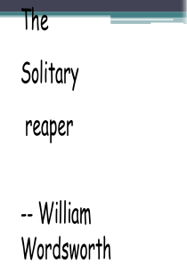 The_solitary_reaper_详细赏析