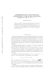 Subrepresentations in the Polynomial Representatio