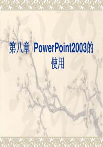 第八章 PowerPoint2003的使用