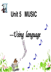 英语必修二 unit5 music using language