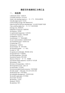 雅思写作词伙分类讲解