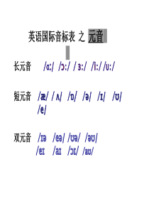 英语国际音标全--元音介绍