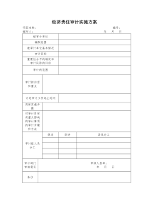 经济责任审计实施方案