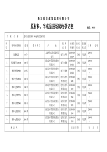 NB-04材料进场验收登记表