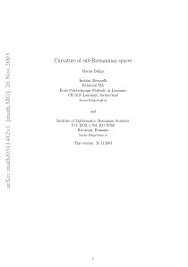 Curvature of sub-Riemannian spaces