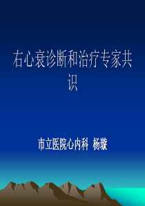 右心衰竭的诊断及治疗