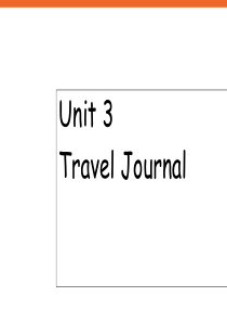 英语优质课件：Unit3 Travel Journal全套课件