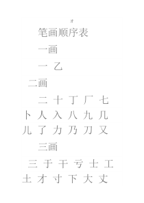 小学生常用汉字表(2500字)