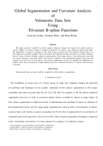 Global Segmentation and Curvature Analysis of Volu