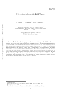 Null-vectors in Integrable Field Theory