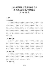 山西桃园煤业投资管理有限制公司综合预案