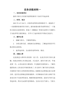 律师实务训练材料.